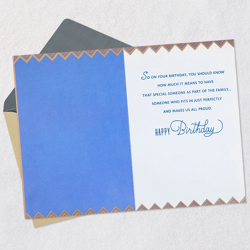 You Fit In Just Perfectly and Make Us Proud Birthday Card for Son-in-Law for only USD 5.59 | Hallmark