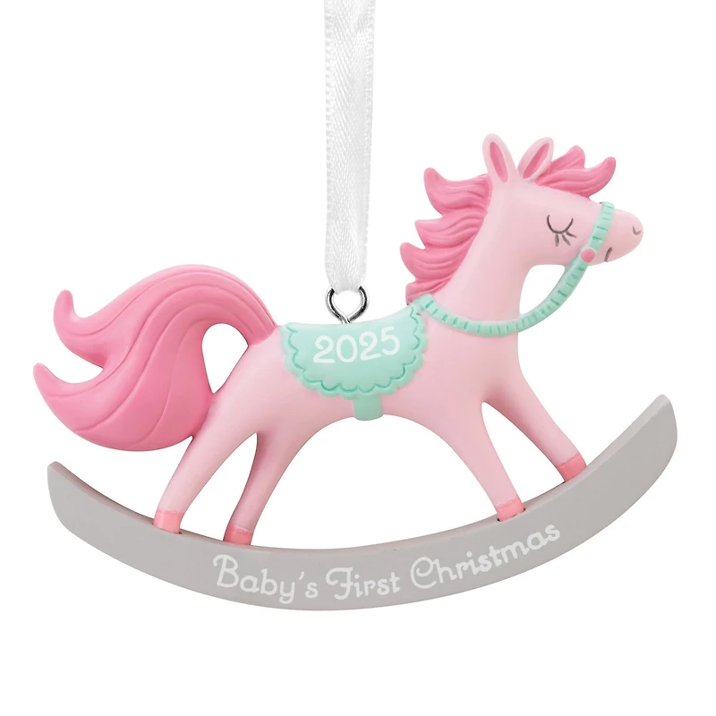 Baby Girl's First Christmas Rocking Horse 2025 Hallmark Ornament for only USD 14.99 | Hallmark