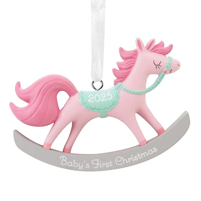 Baby Girl's First Christmas Rocking Horse 2025 Hallmark Ornament for only USD 14.99 | Hallmark