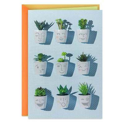 Smiling Succulent Plants Blank Card for only USD 4.59 | Hallmark