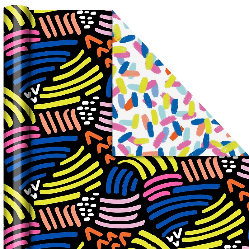 Geo Pattern on White and Wavy Blue Lines Reversible Table Runner for only USD 4.99 | Hallmark
