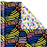 Geo Pattern on White and Wavy Blue Lines Reversible Table Runner for only USD 4.99 | Hallmark