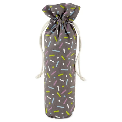 14" Confetti on Black Fabric Wine Gift Bag for only USD 6.99 | Hallmark