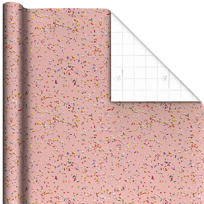 Cake Sprinkles on Pink Wrapping Paper, 20 sq. ft. for only USD 4.99 | Hallmark