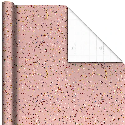 Cake Sprinkles on Pink Wrapping Paper, 20 sq. ft. for only USD 4.99 | Hallmark