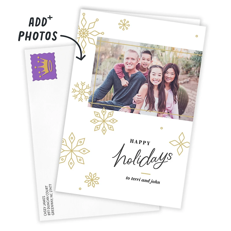 Elegant Snowflakes Custom Holiday Card for only USD 4.99 | Hallmark
