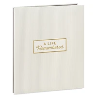 A Life Remembered Taupe Striped Refillable Photo Album for only USD 39.99 | Hallmark