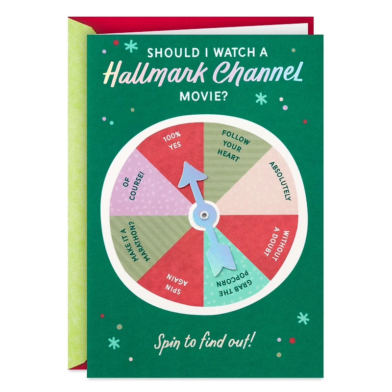 Hallmark Channel Christmas Movie Christmas Card With Spinner Wheel for only USD 5.99 | Hallmark