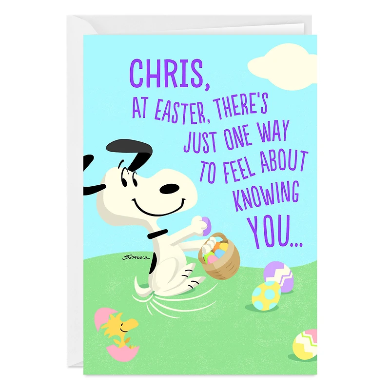 Peanuts® Egg-stremely Lucky to Know You Custom Easter Card for only USD 4.99 | Hallmark