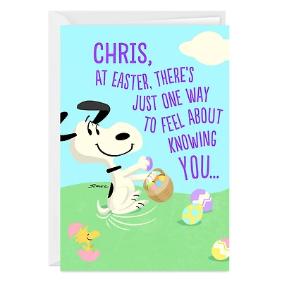 Peanuts® Egg-stremely Lucky to Know You Custom Easter Card for only USD 4.99 | Hallmark