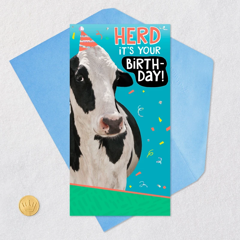 Herd It's Your Day Funny Money Holder Birthday Card for Kids for only USD 2.99 | Hallmark