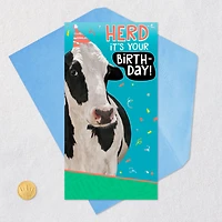 Herd It's Your Day Funny Money Holder Birthday Card for Kids for only USD 2.99 | Hallmark