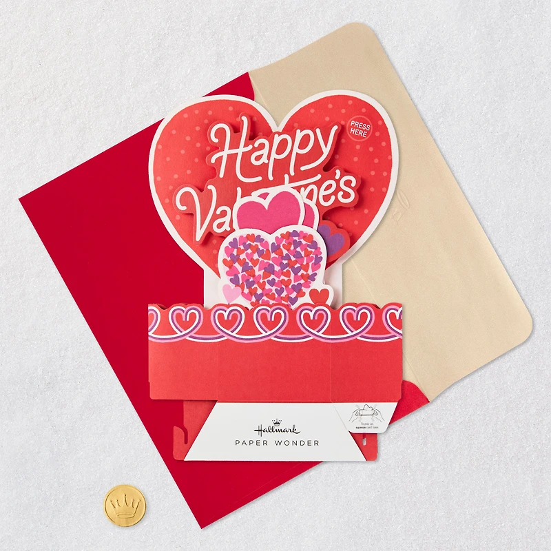 Hearts Musical 3D Pop-Up Valentine's Day Card With Light for only USD 9.99 | Hallmark