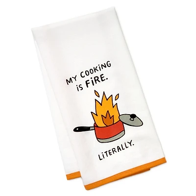 My Cooking Is Fire Funny Tea Towel, 18x26 for only USD 14.99 | Hallmark