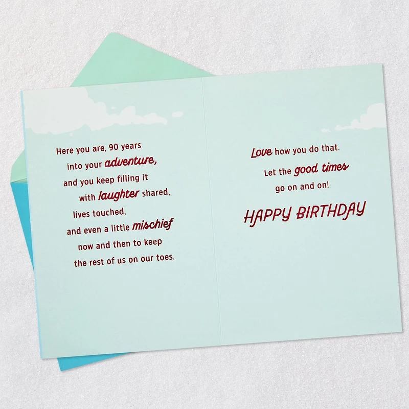 Love How You Live Your Adventure 90th Birthday Card for only USD 4.99 | Hallmark