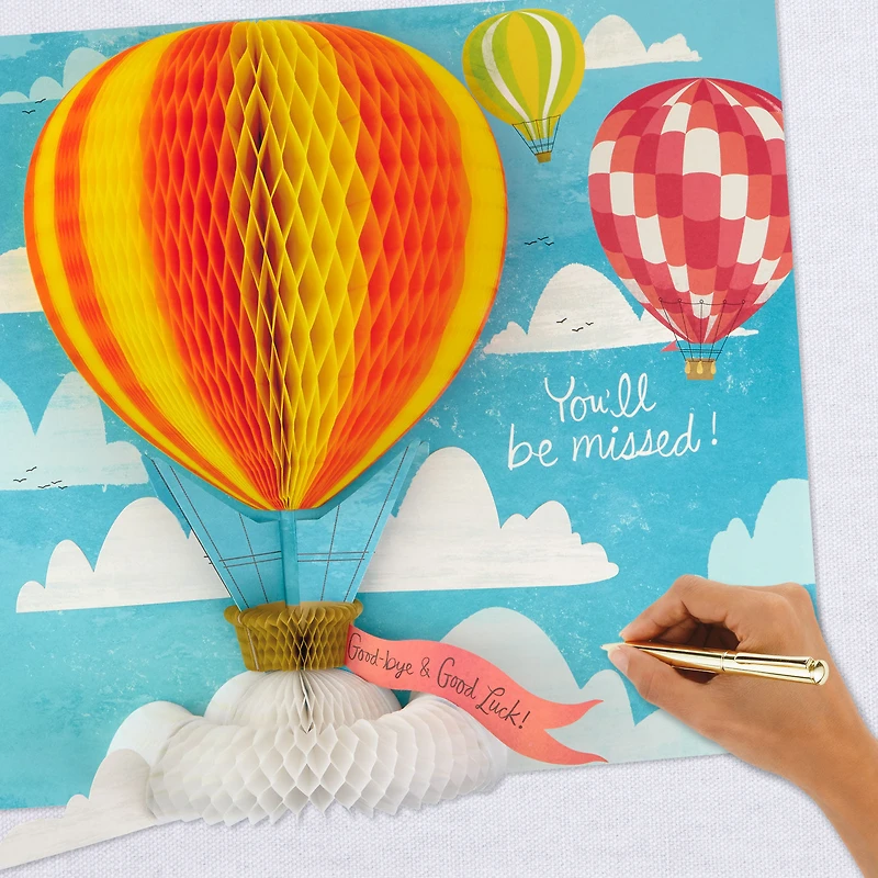 16" Hot Air Balloons Pop-Up Jumbo Goodbye Card for only USD 14.99 | Hallmark