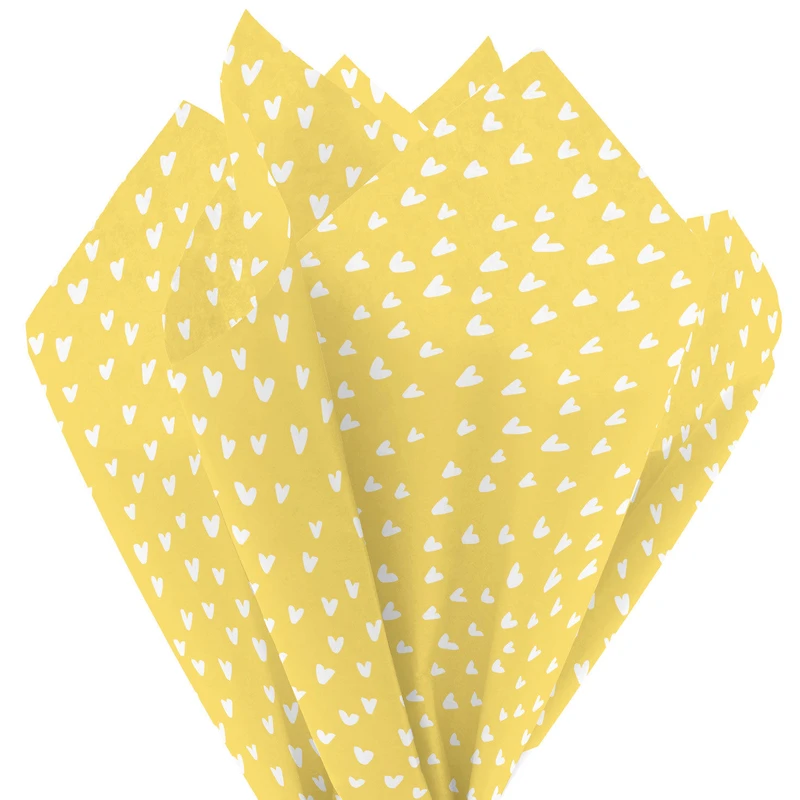 White Hearts on Yellow Tissue Paper, 6 Sheets for only USD 1.99 | Hallmark