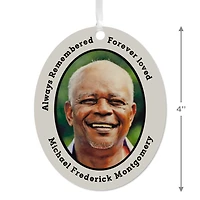 Vertical Oval Metal Personalized Ornament