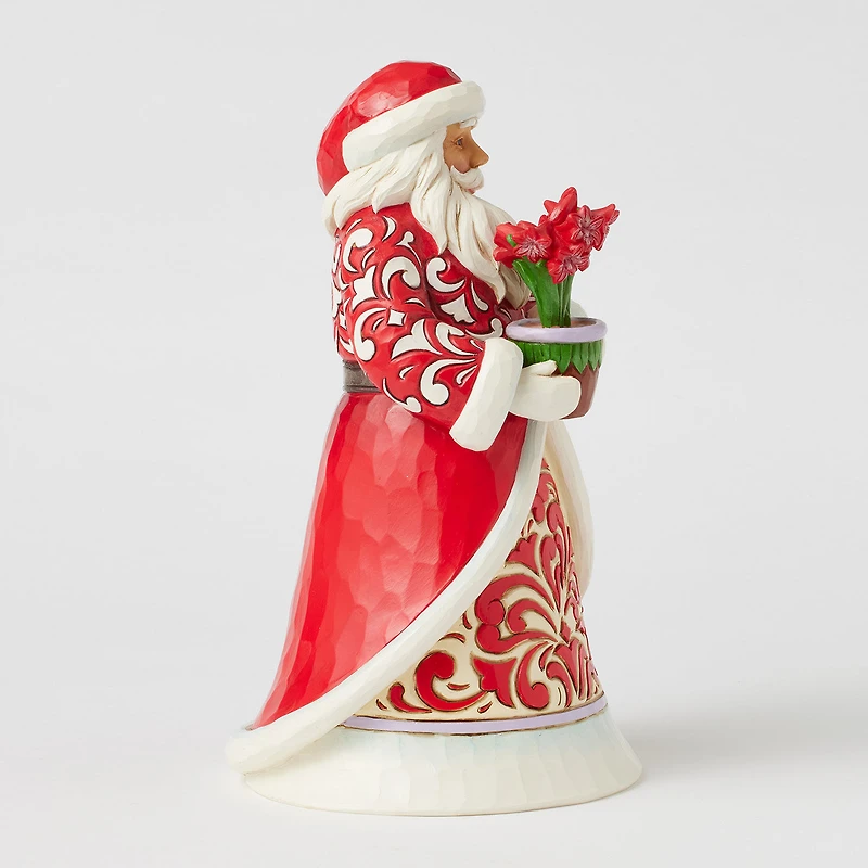 Jim Shore Heartwood Creek Santa With Blooming Amaryllis Figurine, 8.35" for only USD 69.99 | Hallmark