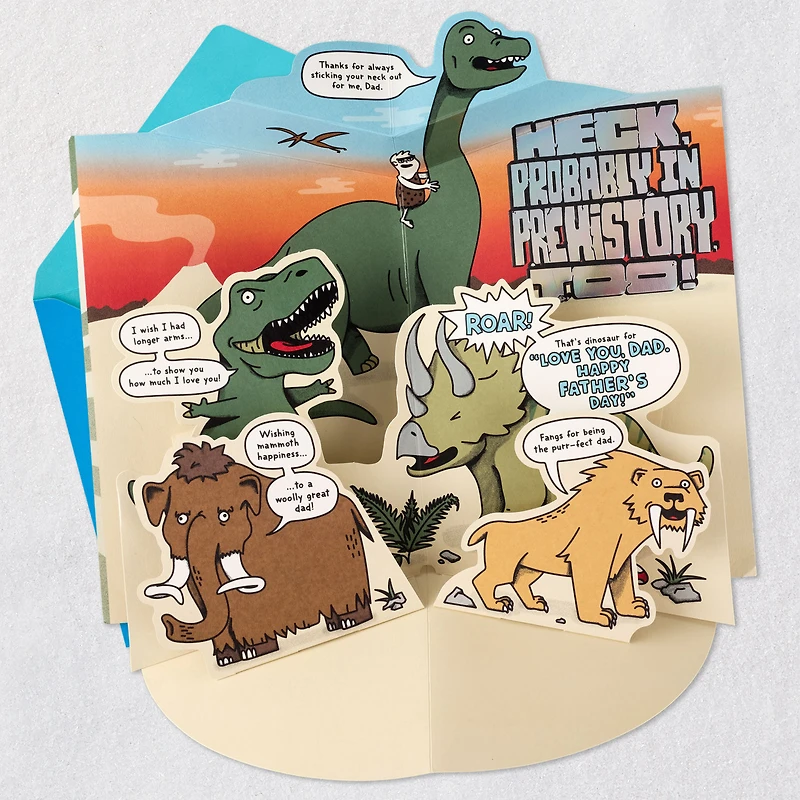 Greatest Dad in History—and Prehistory Funny Pop-Up Father's Day Card for only USD 8.59 | Hallmark