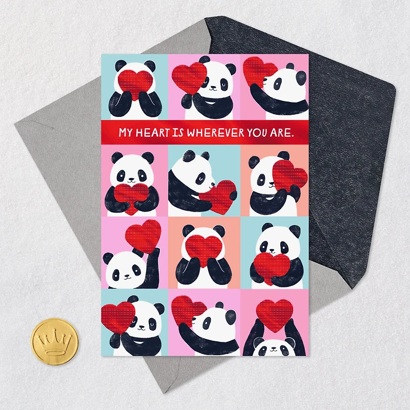 My Heart Is Where You Are, Panda Valentine's Day Card for only USD 2.99 | Hallmark
