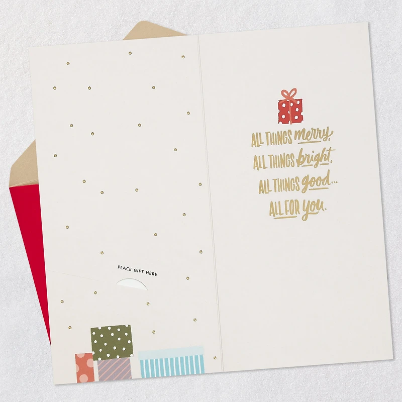 Merry and Bright Money Holder Christmas Card for only USD 4.99 | Hallmark