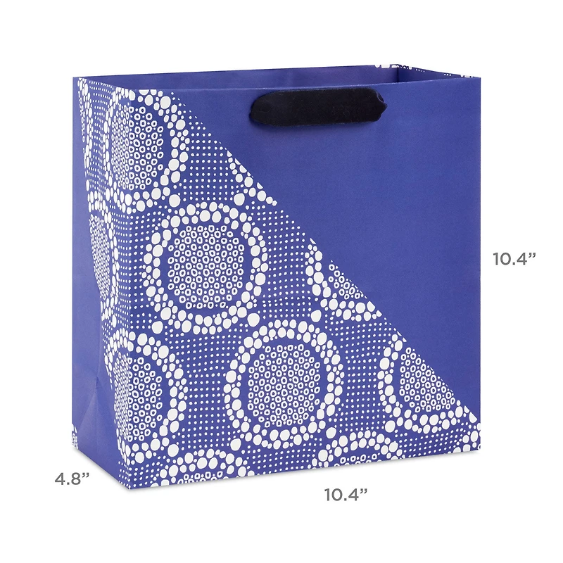 13" Blue Diagonal and Lace Large Gift Bag for only USD 4.99 | Hallmark