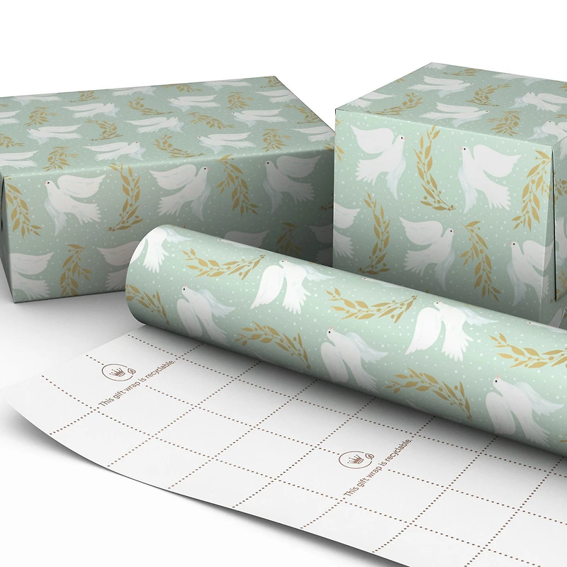 Doves in Flight Christmas Wrapping Paper Roll, 22.5 sq. ft. for only USD 4.99 | Hallmark