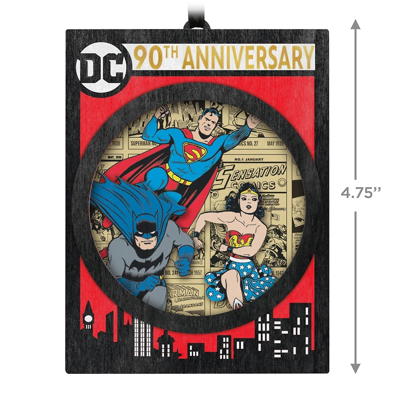 DC Comics™ 90th Anniversary DC Through the Ages Papercraft Ornament for only USD 27.99 | Hallmark