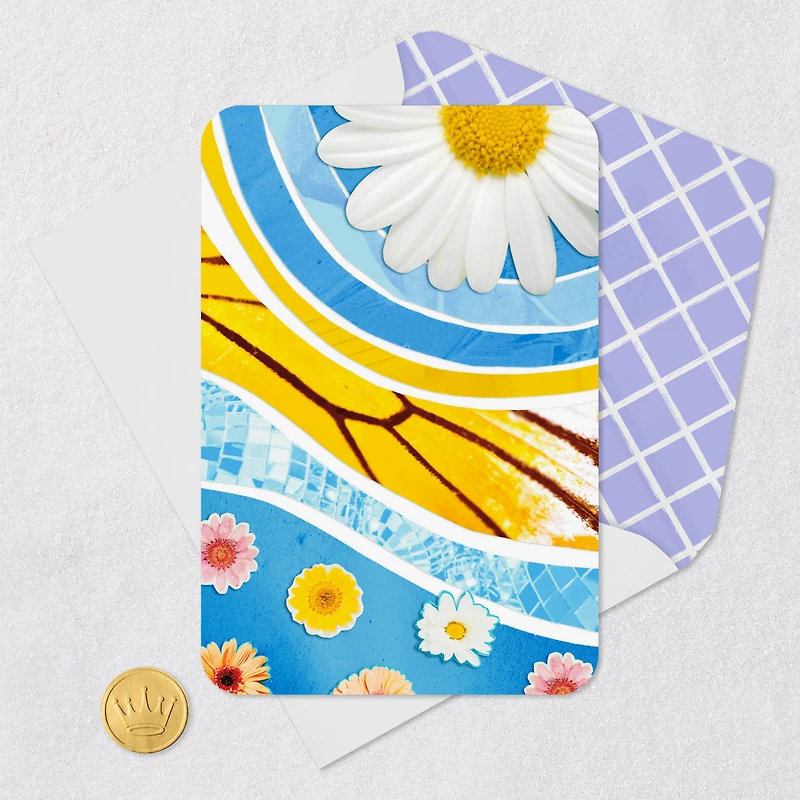 Flowers and Butterfly Wing Collage Blank Card for only USD 2.99 | Hallmark