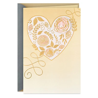 Bejeweled Floral Heart Blank Card for only USD 5.59 | Hallmark