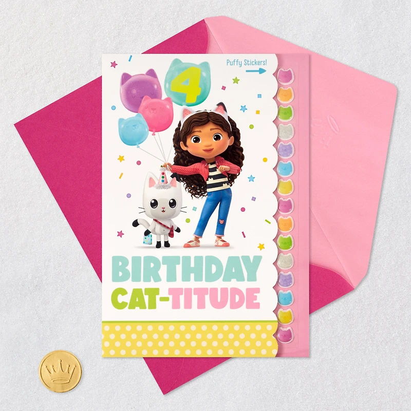 Gabby's Dollhouse Cat-titude Birthday Card with Stickers for only USD 6.99 | Hallmark