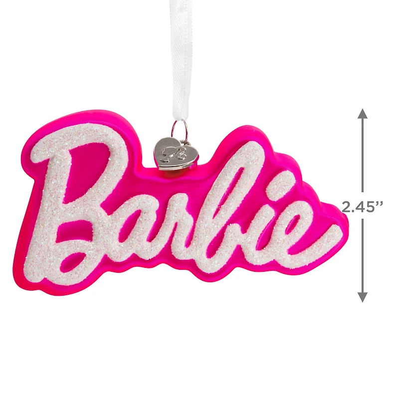 Barbie™ Logo Blown Glass Hallmark Ornament for only USD 11.49 | Hallmark