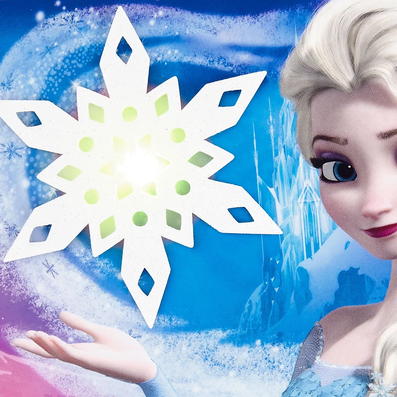 Disney Frozen Elsa Snowflake Musical Birthday Card With Light for only USD 8.99 | Hallmark
