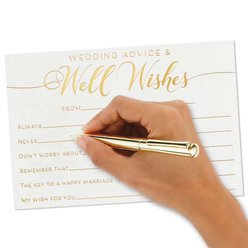 Wedding Advice and Well Wishes Note Cards, Pack of 24 for only USD 14.99 | Hallmark
