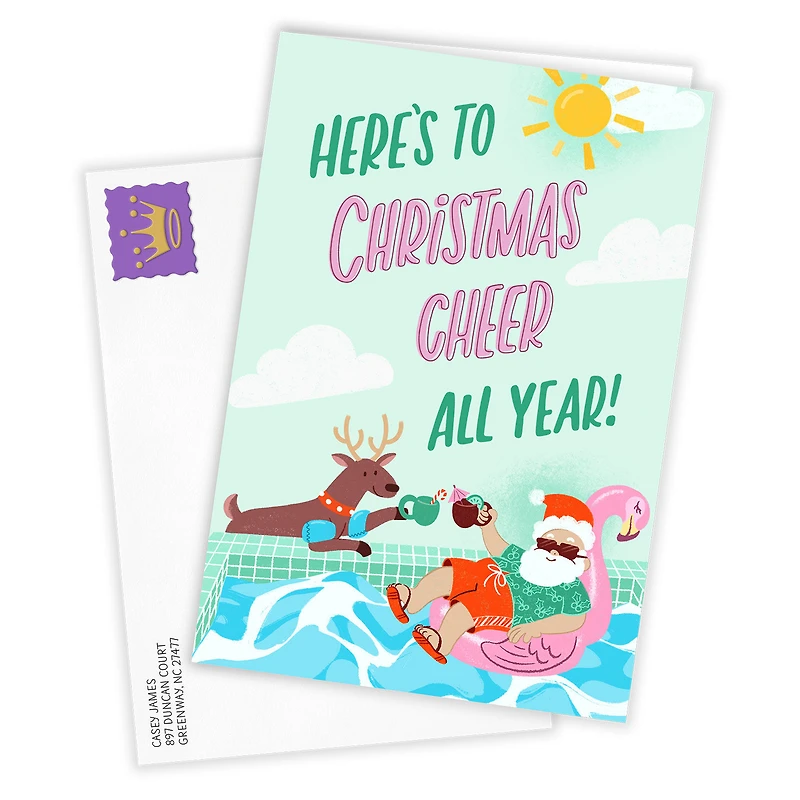 Poolside Holiday Custom Christmas in July Card for only USD 4.99 | Hallmark