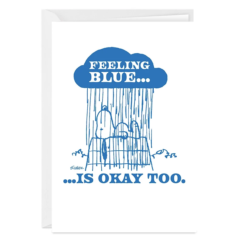 Peanuts® Snoopy Feeling Blue Custom Thinking of You Card for only USD 4.99 | Hallmark