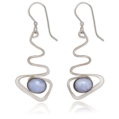 Silver Forest Blue Stone and Silver-Tone Metal Drop Earrings for only USD 23.00 | Hallmark
