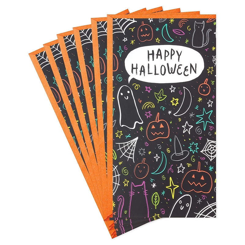 Spooky Doodles on Black Money Holder Halloween Cards, Pack of 6 for only USD 6.99 | Hallmark