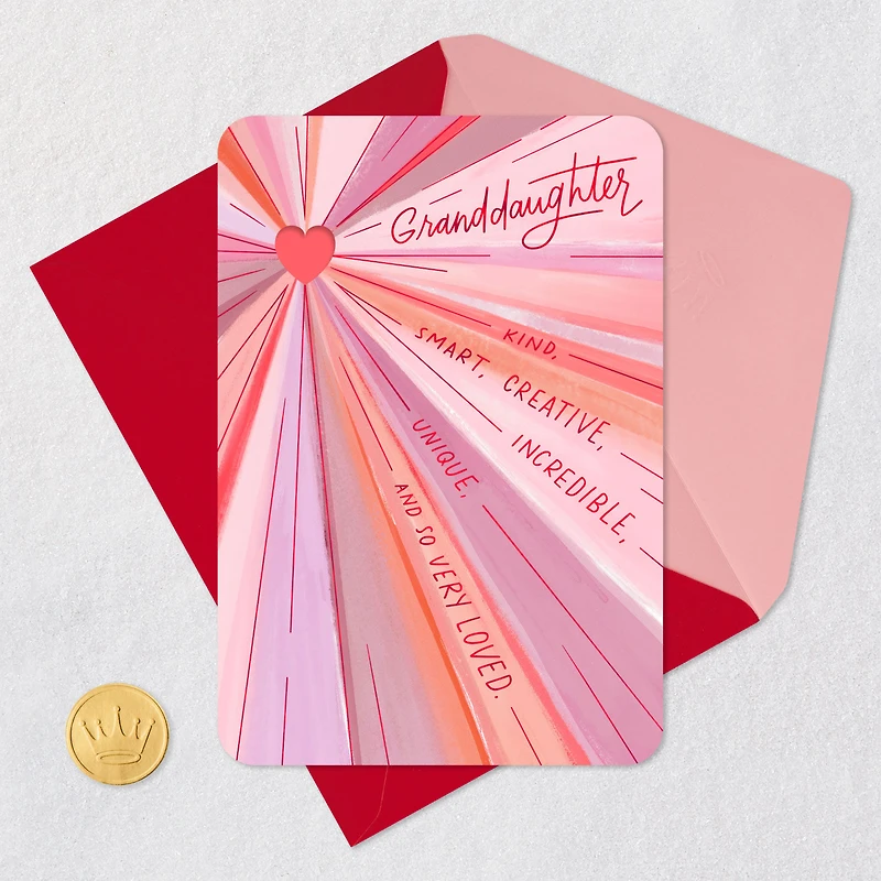 Kind, Smart and So Very Loved Valentine's Day Card for Granddaughter for only USD 3.99 | Hallmark
