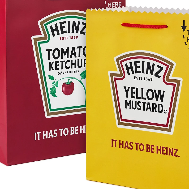 13" Heinz™ Ketchup and Mustard 2-Pack Large Gift Bag Bundle for only USD 9.99 | Hallmark