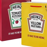 13" Heinz™ Ketchup and Mustard 2-Pack Large Gift Bag Bundle for only USD 9.99 | Hallmark