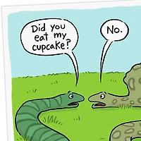 Two Snakes and a Cupcake Funny Birthday Card for only USD 3.99 | Hallmark