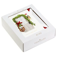 Wood Door With Sled and Ice Skates Boxed Christmas Cards, Pack of 8 for only USD 24.99 | Hallmark