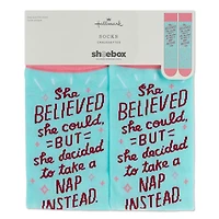 Shoebox She Believed Funny Crew Socks for only USD 12.99 | Hallmark