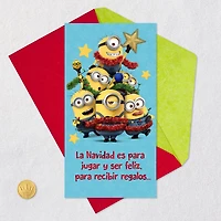 Minions Play and Be Happy Funny Spanish-Language Money Holder Christmas Card for only USD 2.99 | Hallmark