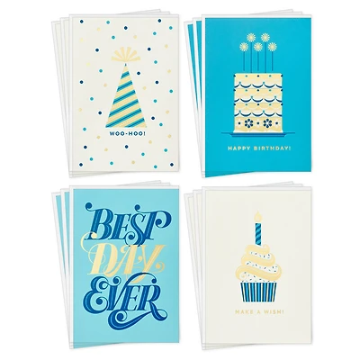 Celebration in Blue Boxed Birthday Cards Assortment, Pack of 12 for only USD 8.99 | Hallmark