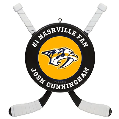 NHL Nashville Predators® Hockey Personalized Ornament