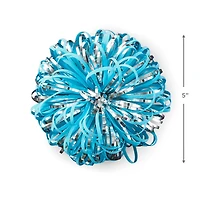 Turquoise and Silver Metallic Pom Pom Gift Bow, 5" for only USD 3.99 | Hallmark