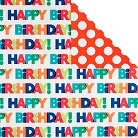 Birthday Celebration 3-Pack Reversible Wrapping Paper for only USD 16.99 | Hallmark